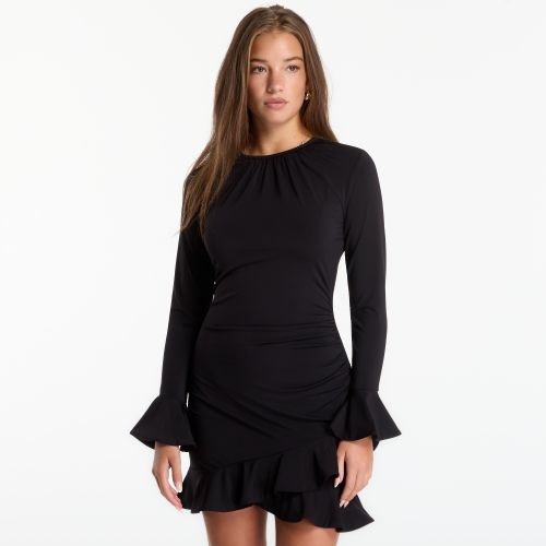 Habillage Ruched Ruffle Hem Dress S - Michael Kors - Modalova