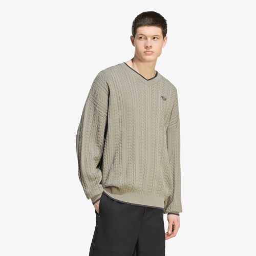 Chandail adidas Cable Knit Crewneck Sweatshirt L - adidas Originals - Modalova
