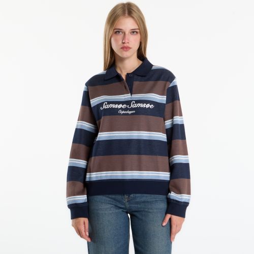 T-shirt Sadory Ls Polo L - Samsøe Samsøe - Modalova