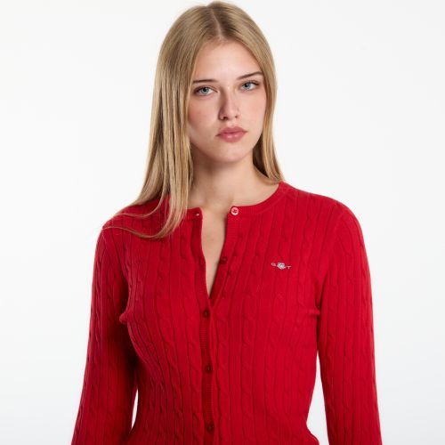 Pull Stretch Cotton Cable Cardigan L - Gant - Modalova