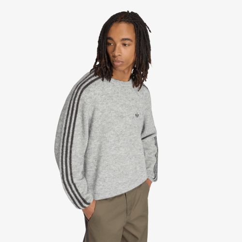 Chandail adidas 3-Stripes Fluffy Knit Crew Sweatshirt M - adidas Originals - Modalova