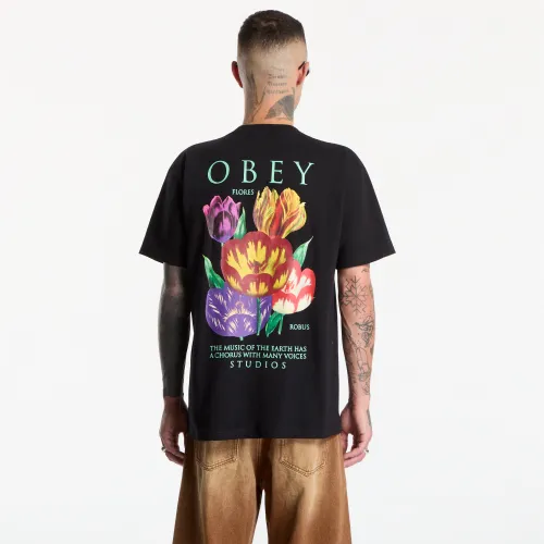 T-shirt Obey Flores Robus Black L - OBEY Clothing - Modalova
