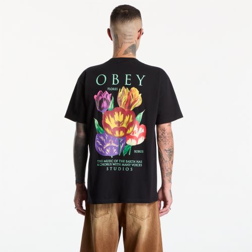 T-shirt Obey Flores Robus Black M - OBEY Clothing - Modalova