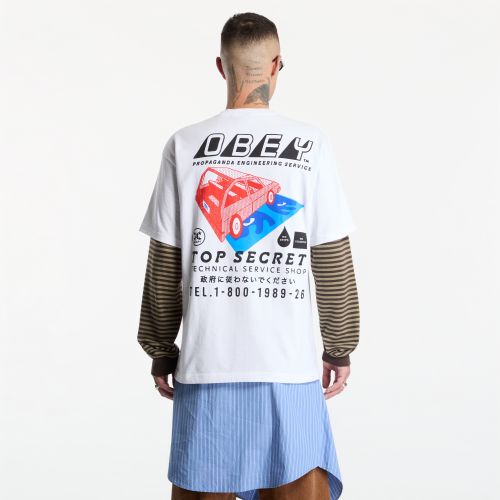 T-shirt Obey Top Secret White XL - OBEY Clothing - Modalova