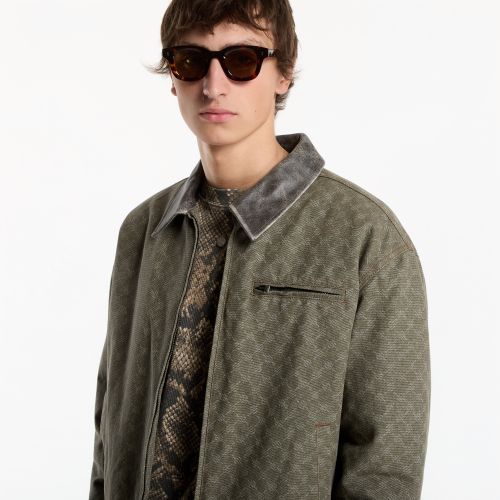 Veste Fur Collar Monogram Workwear Jacket XS - Daily Paper - Modalova