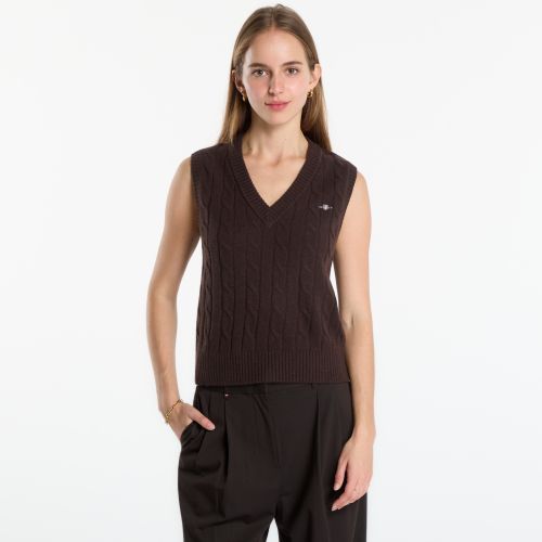 Gilet Lambswool Cable Knit Vest M - Gant - Modalova
