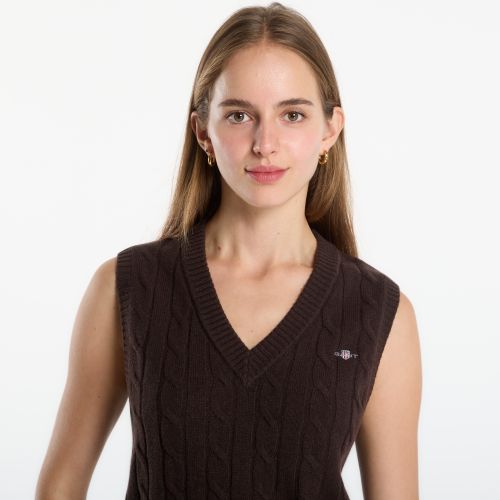 Gilet Lambswool Cable Knit Vest M - Gant - Modalova