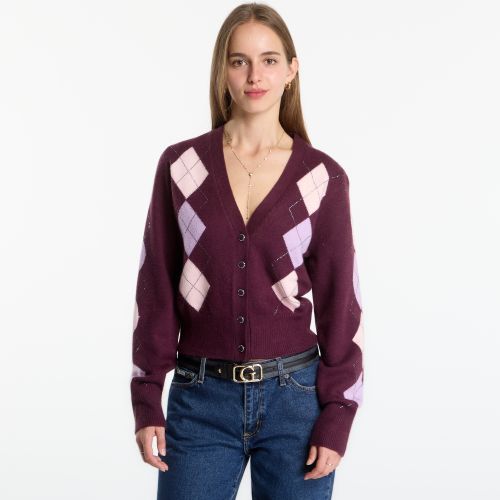 Chandail Ls Vn Gracie Argyle Cardi Sweater XS - Guess Jeans - Modalova