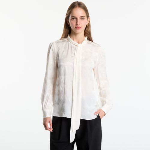 Chemise Fluid Jacquard Tie Detail Shirt 38 - Tommy Hilfiger - Modalova