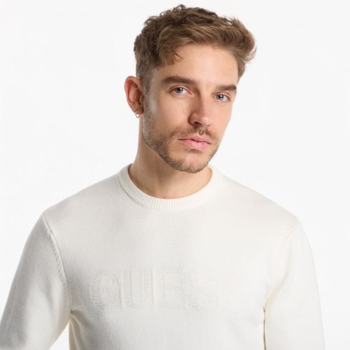 Chandail Noburo Cn Logo Reverse Ls Sweater L - Guess Jeans - Modalova