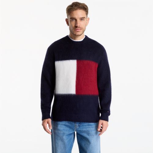 Chandail Alpaca Blend Big Flag Crew Neck L - Tommy Hilfiger - Modalova