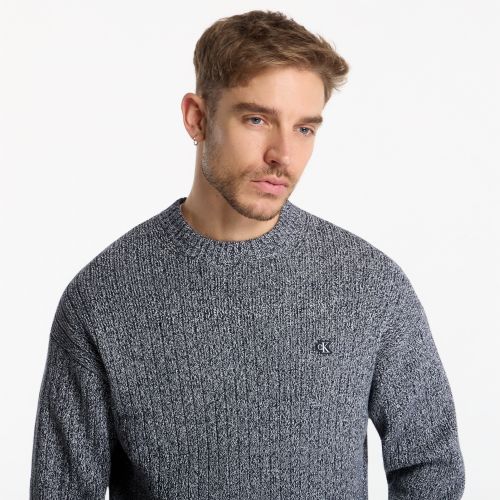 Chandail Jeans Vertical Rib Cttn Crewneckk Sweater M - Calvin Klein - Modalova
