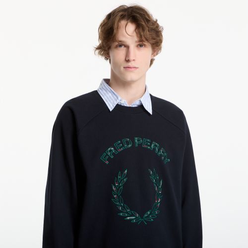 Sweatshirt Tartan Applique Sweatshirt XL - FRED PERRY - Modalova