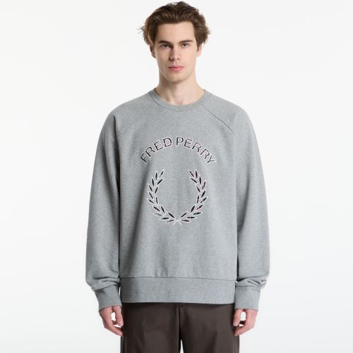 Sweatshirt Tartan Applique Sweatshirt L - FRED PERRY - Modalova