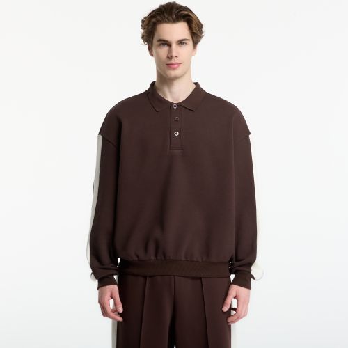 T-shirt Oversized Piqué Longsleeve Polo L - Urban Classics - Modalova