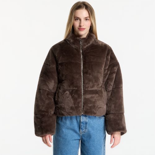 Veste Short Faux Fur Puffer Jacket L - Urban Classics - Modalova