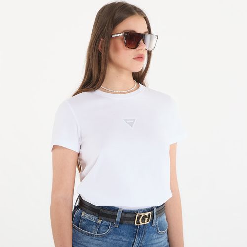 T-shirt Ss Cn Mini Strass Triangle Tee M - GUESS - Modalova