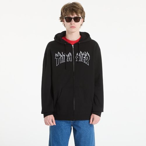 Sweatshirt Flame Embroidered Zip Hoodie XL - Thrasher - Modalova