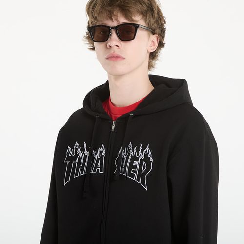Sweatshirt Flame Embroidered Zip Hoodie XL - Thrasher - Modalova
