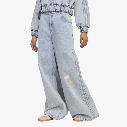 Jeans adidas x Care Bears Care Bear High Rise Wide Leg Denim Pant 30/32 - adidas Originals - Modalova