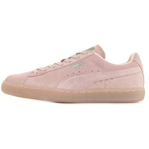 chaussures puma suede mono rose pastel basket