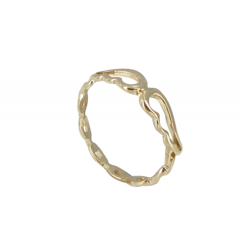 Bague Plaqué Or Deux Petites Ailes d'Ange Ajourées - taille 56 - LES POULETTES BIJOUX - Modalova