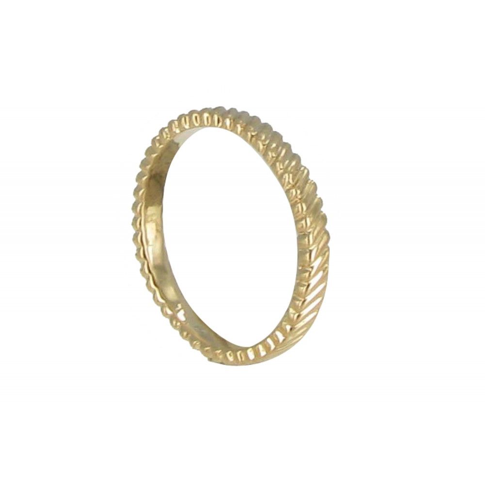 Bague Plaqué Or Zébrée - taille 50 - LES POULETTES BIJOUX - Modalova