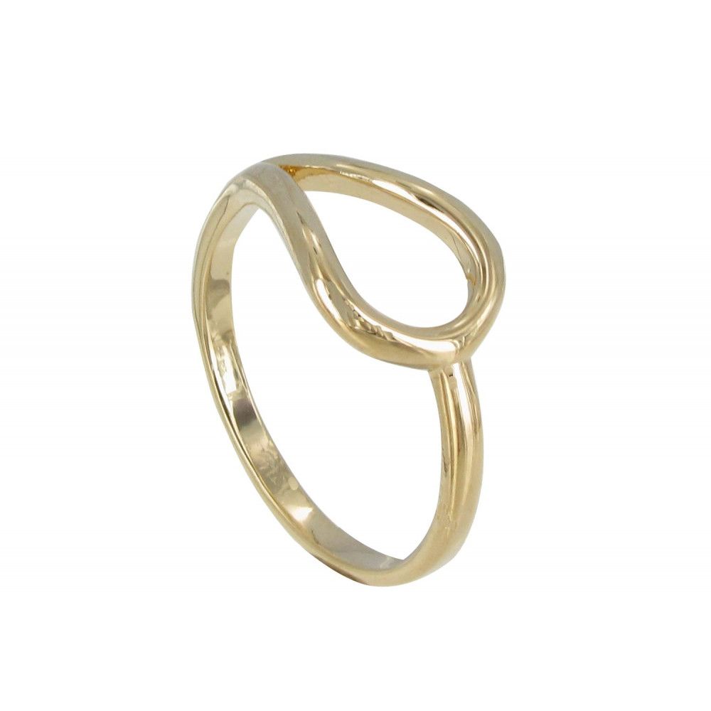 Bague Plaqué Or Goutte Evidée - taille 50 - LES POULETTES BIJOUX - Modalova