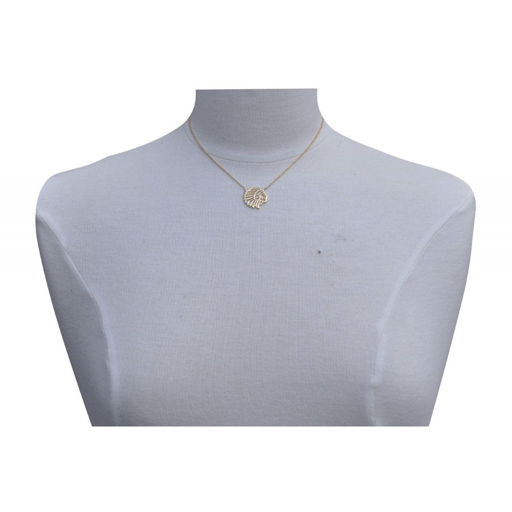 Collier Plaqué Or Tête d'Indien - LES POULETTES BIJOUX - Modalova