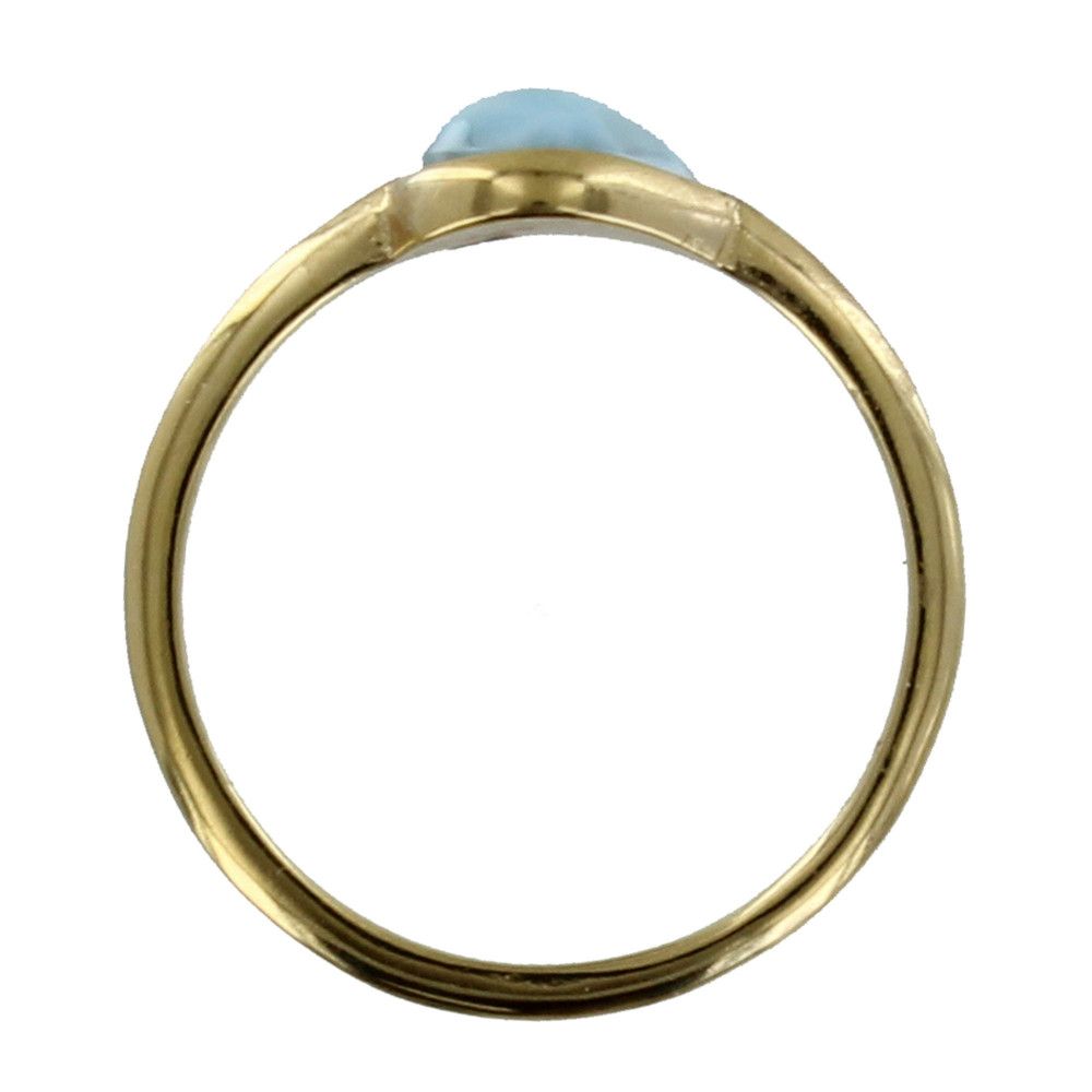 Bague Plaqué Or Goutte de Larimar - taille 58 - LES POULETTES BIJOUX - Modalova