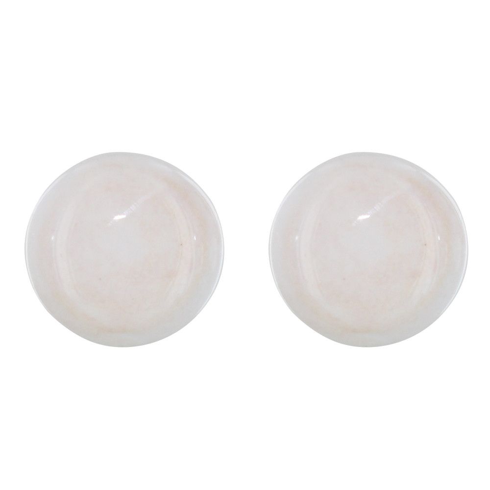 Boucles d'Oreilles Clip Métal Doré Champignon Céramique - LES POULETTES BIJOUX - Modalova