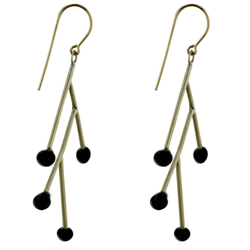 Boucles d'Oreilles Branches en Laiton et Perle de Verre - Class - LES POULETTES BIJOUX - Modalova
