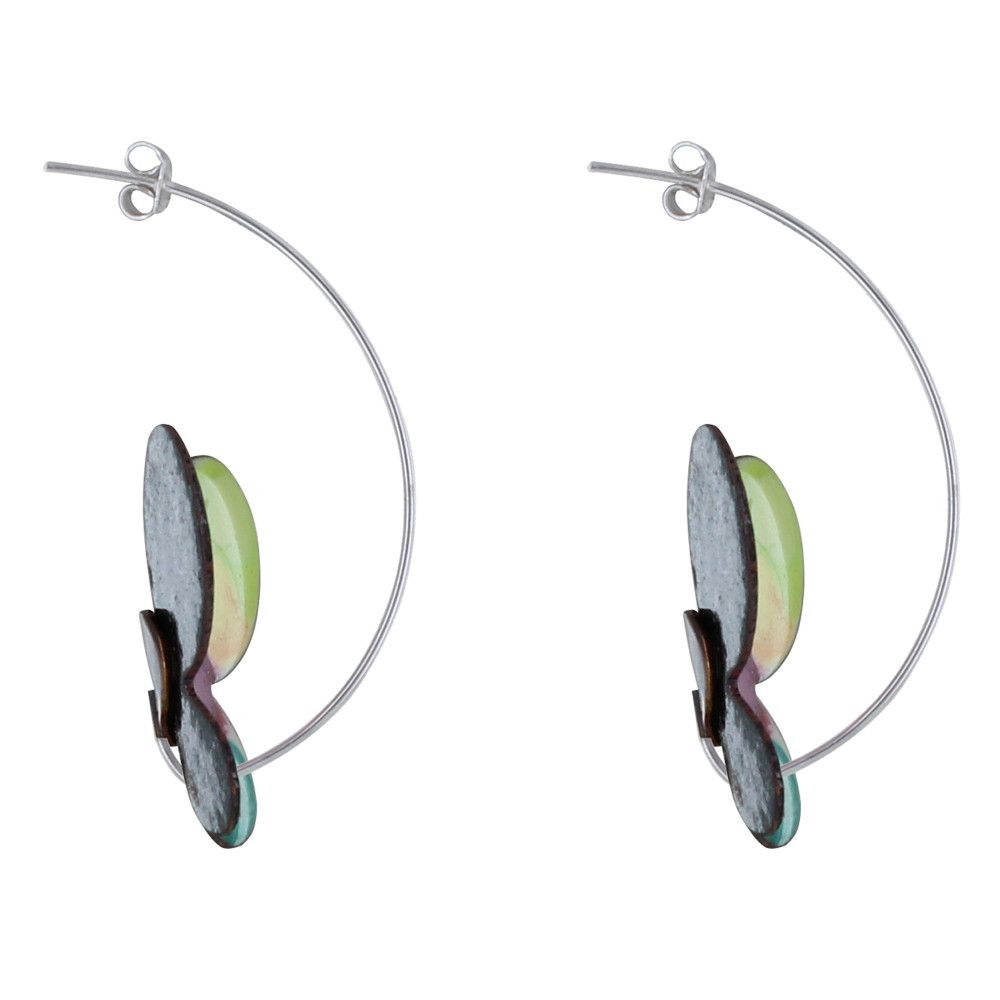 Boucles d'Oreilles Papillons Émaillés et Une Aile à Pois - LES POULETTES BIJOUX - Modalova