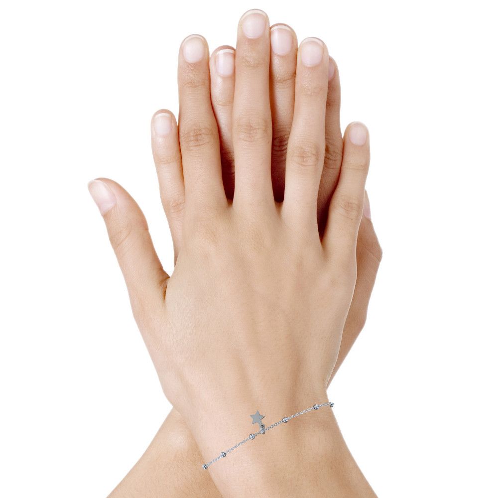 Bracelet Breloque Etoile et Billes - LES POULETTES BIJOUX - Modalova