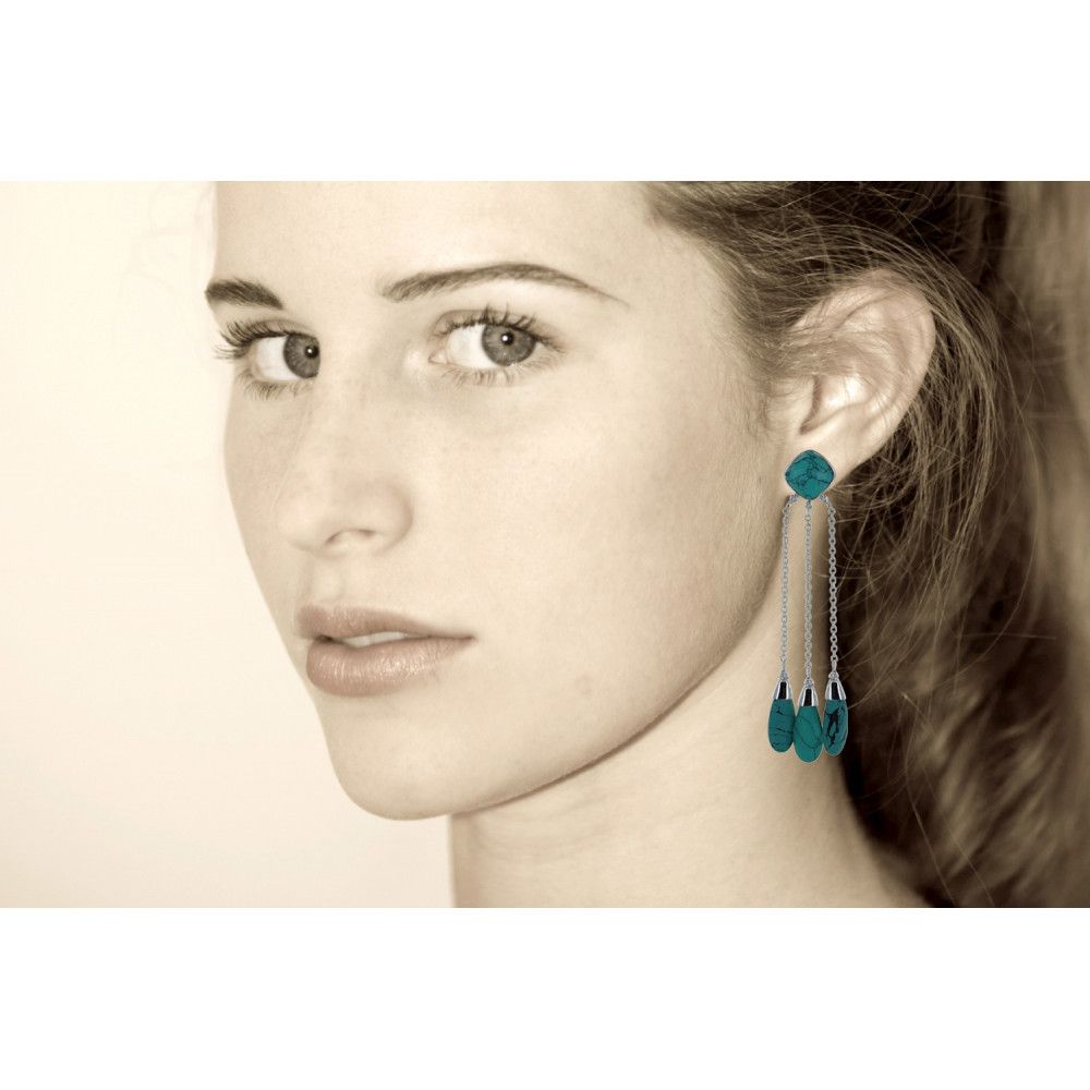 Boucles d'Oreilles Argent Pluie de - LES POULETTES BIJOUX - Modalova
