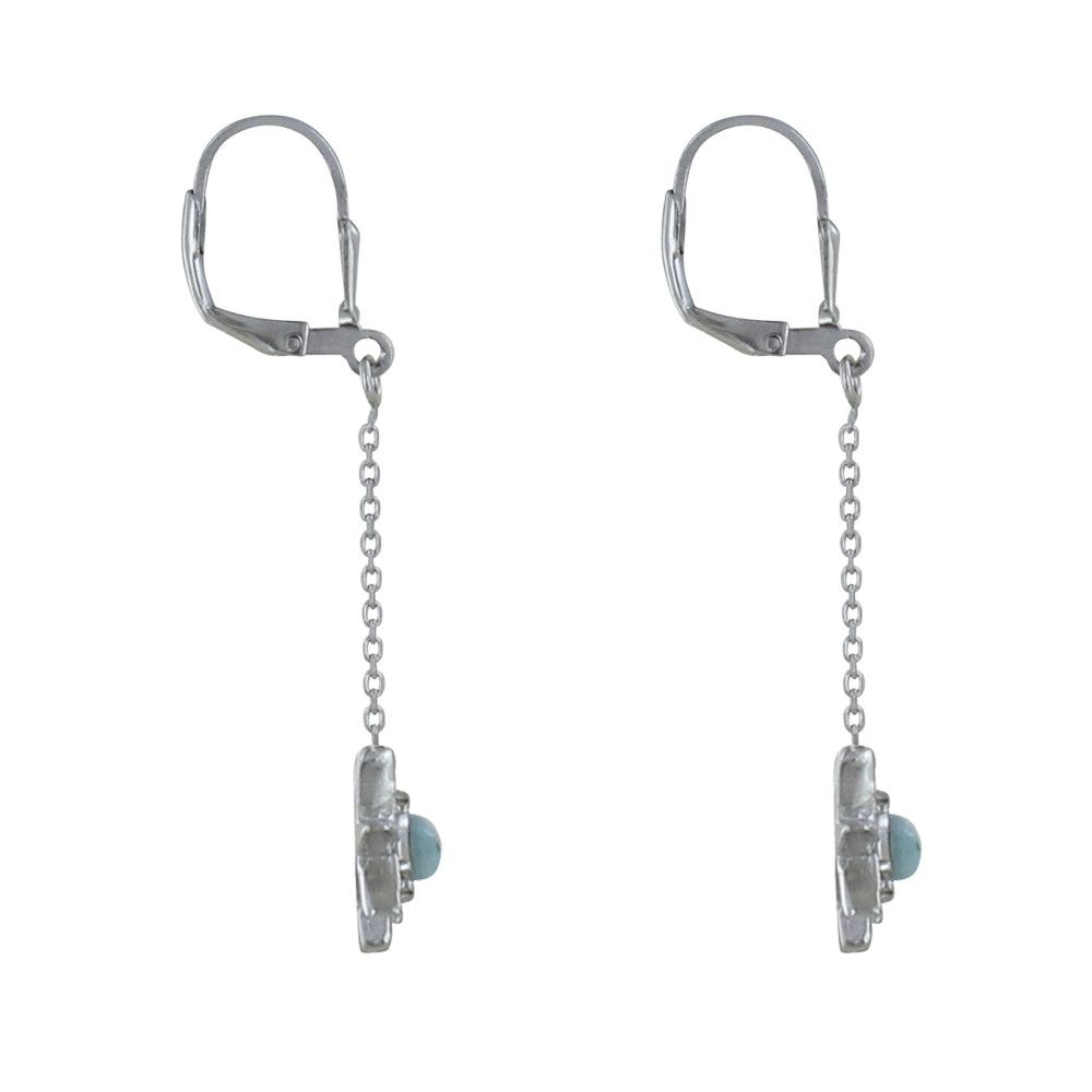 Boucles d'Oreilles Argent Dormeuse Chainette Etoile Polaire et - LES POULETTES BIJOUX - Modalova