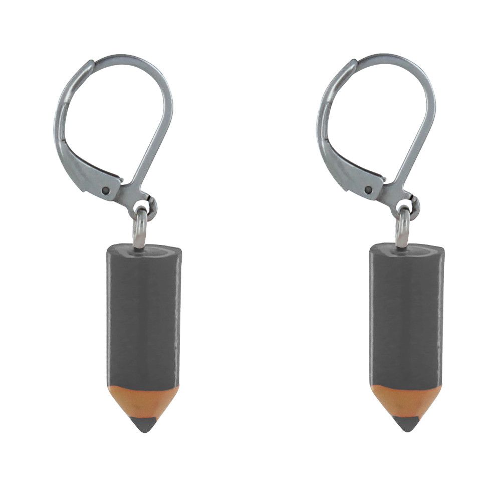 Boucles d'Oreilles Acier Inoxydable Dormeuse Petit Crayon - LES POULETTES BIJOUX - Modalova