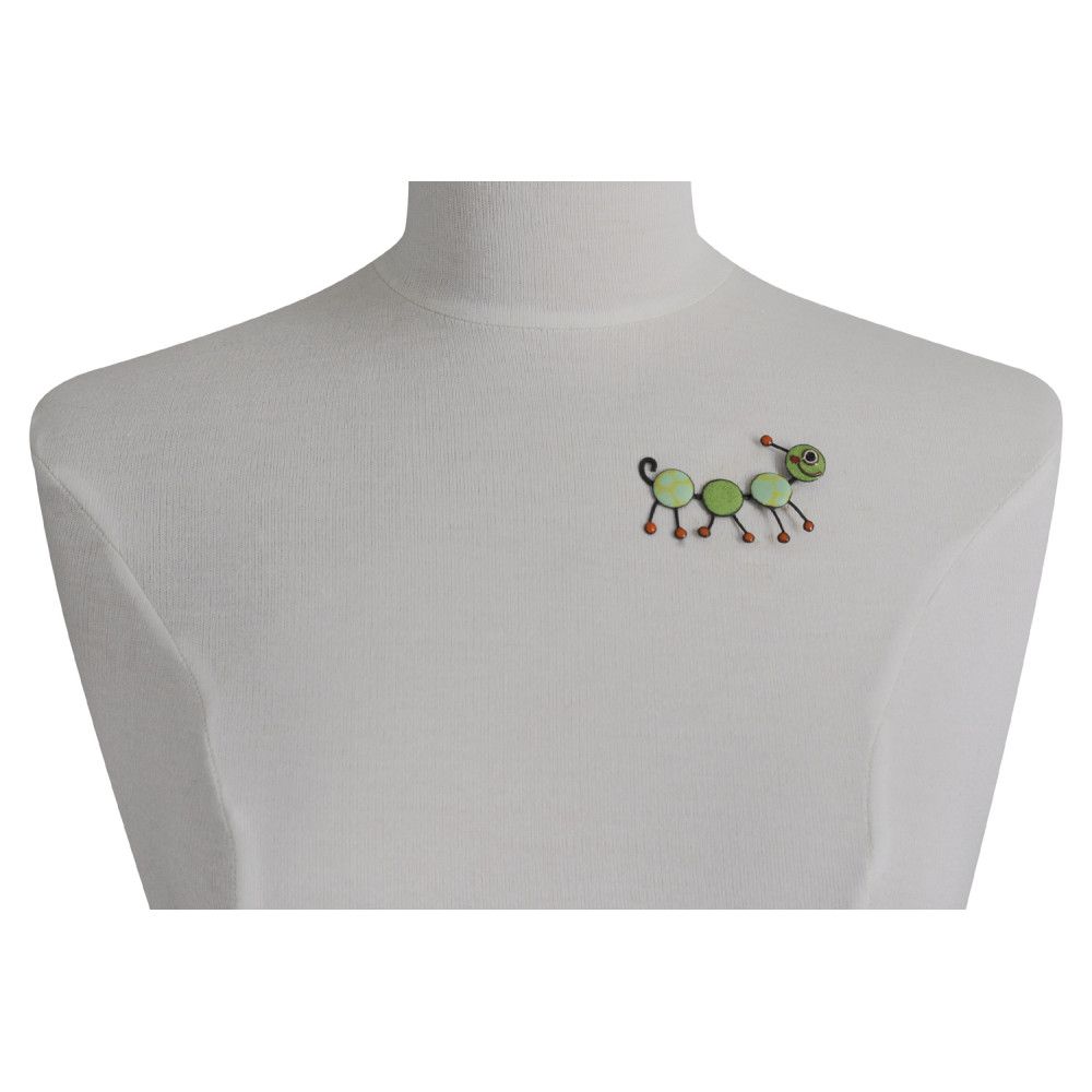 Broche Pin's Chenille émaillée à Pois - LES POULETTES BIJOUX - Modalova