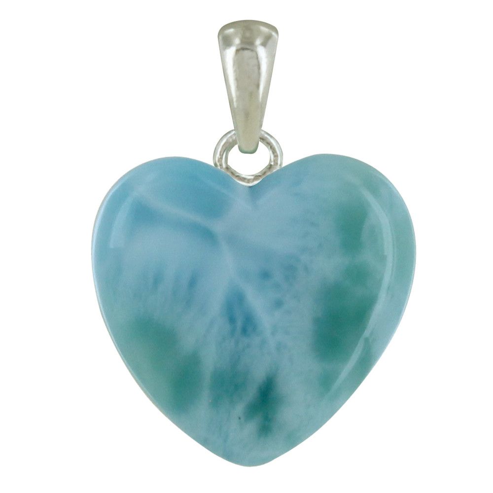 Pendentif Argent Coeur de Larimar - LES POULETTES BIJOUX - Modalova