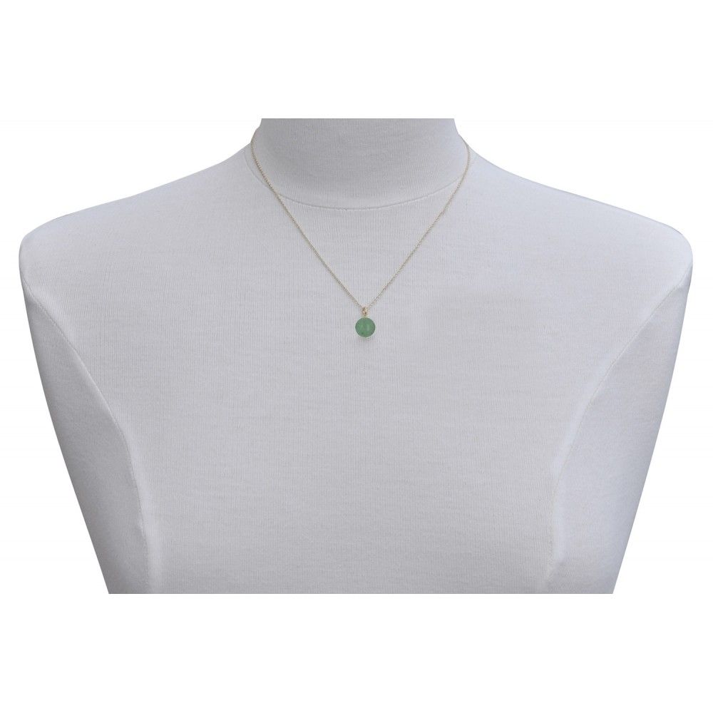 Collier Plaqué Or Pendentif Perle d'Aventurine - LES POULETTES BIJOUX - Modalova