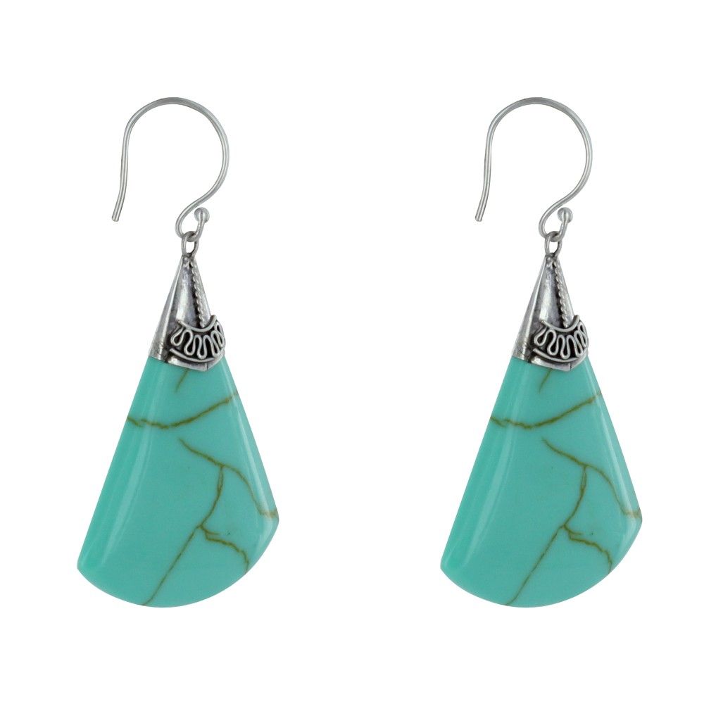 Boucles d'Oreilles Argent 925 Éventail Couleur - LES POULETTES BIJOUX - Modalova