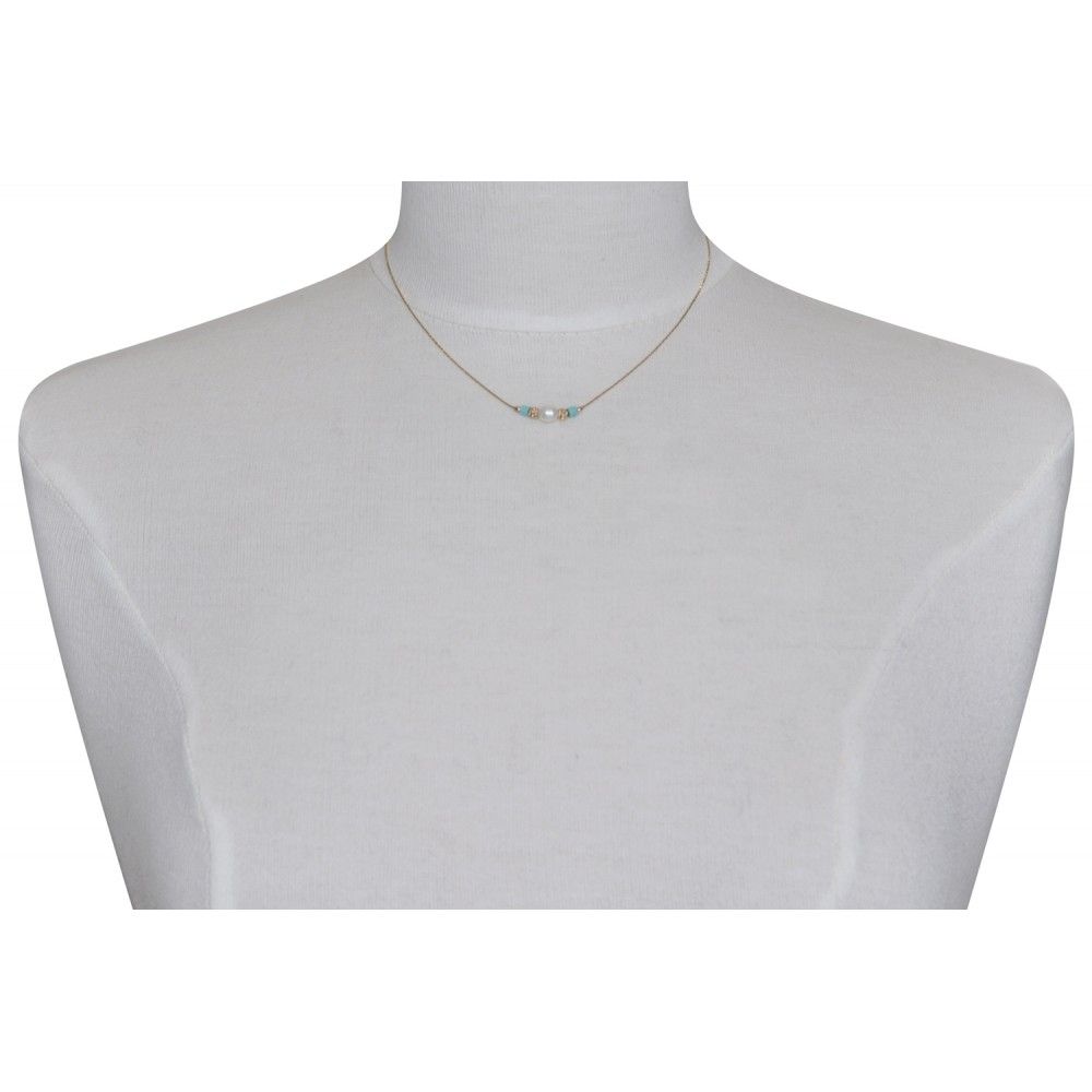 Collier Gold Filled Perle de Culture Blanche Perles Plaqué Or e - LES POULETTES BIJOUX - Modalova