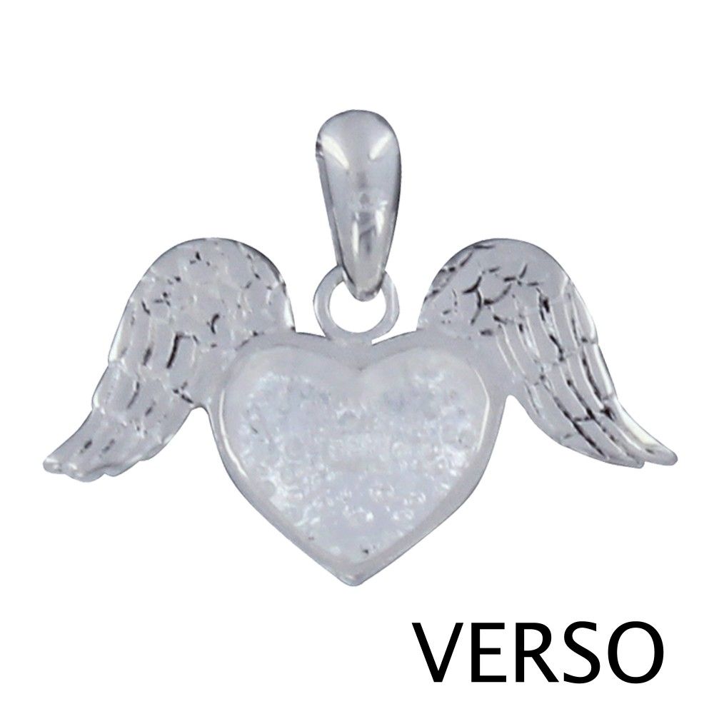 Pendentif 925 Coeur et Ailes d'Ange - LES POULETTES BIJOUX - Modalova