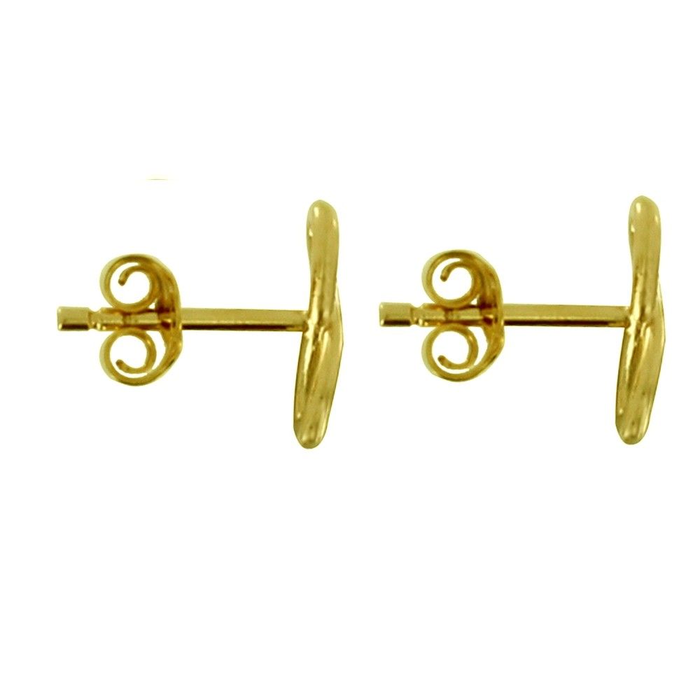 Boucles d'Oreilles Plaqué Or Puces Infini - LES POULETTES BIJOUX - Modalova