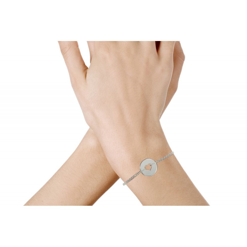 Bracelet Coeur et Cercle - LES POULETTES BIJOUX - Modalova