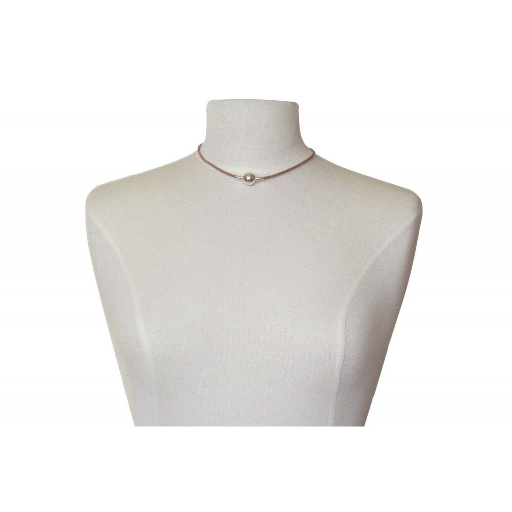 Collier Bulles Argent Lien Géranium Transparent - LES POULETTES BIJOUX - Modalova