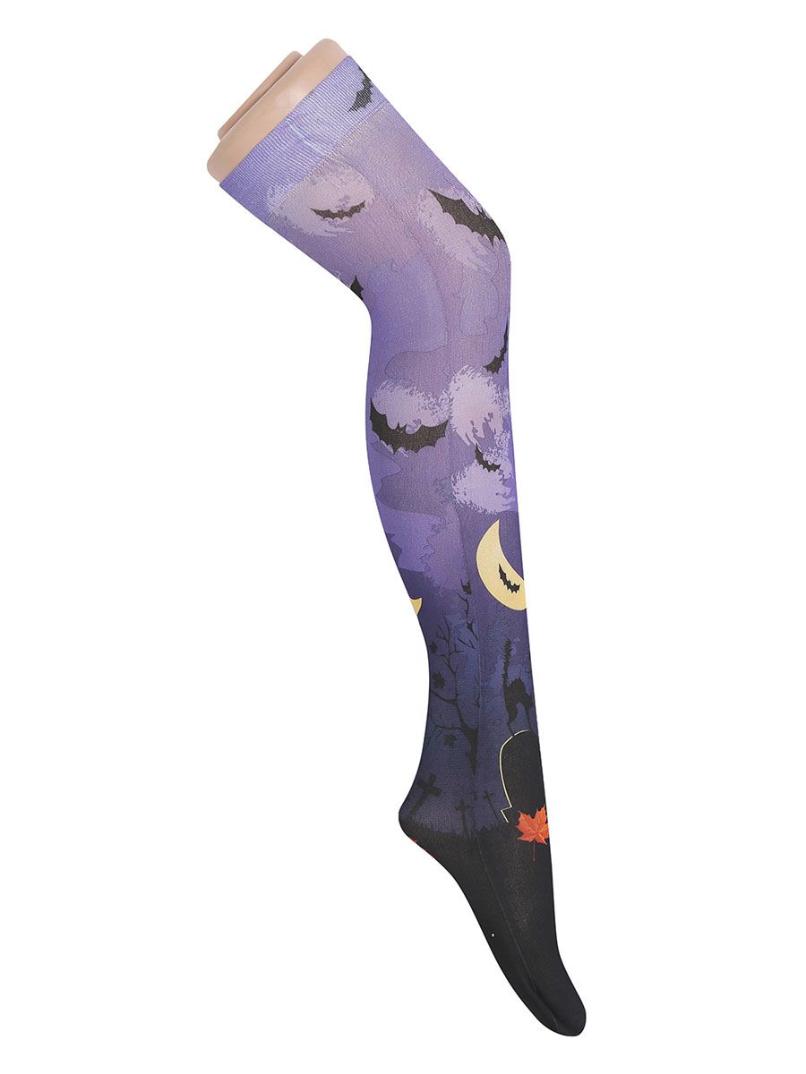 Femmes Saloon bas chauve-souris genou chaussettes hautes Halloween Cosplay Costume accessoires - milanoo.com - Modalova