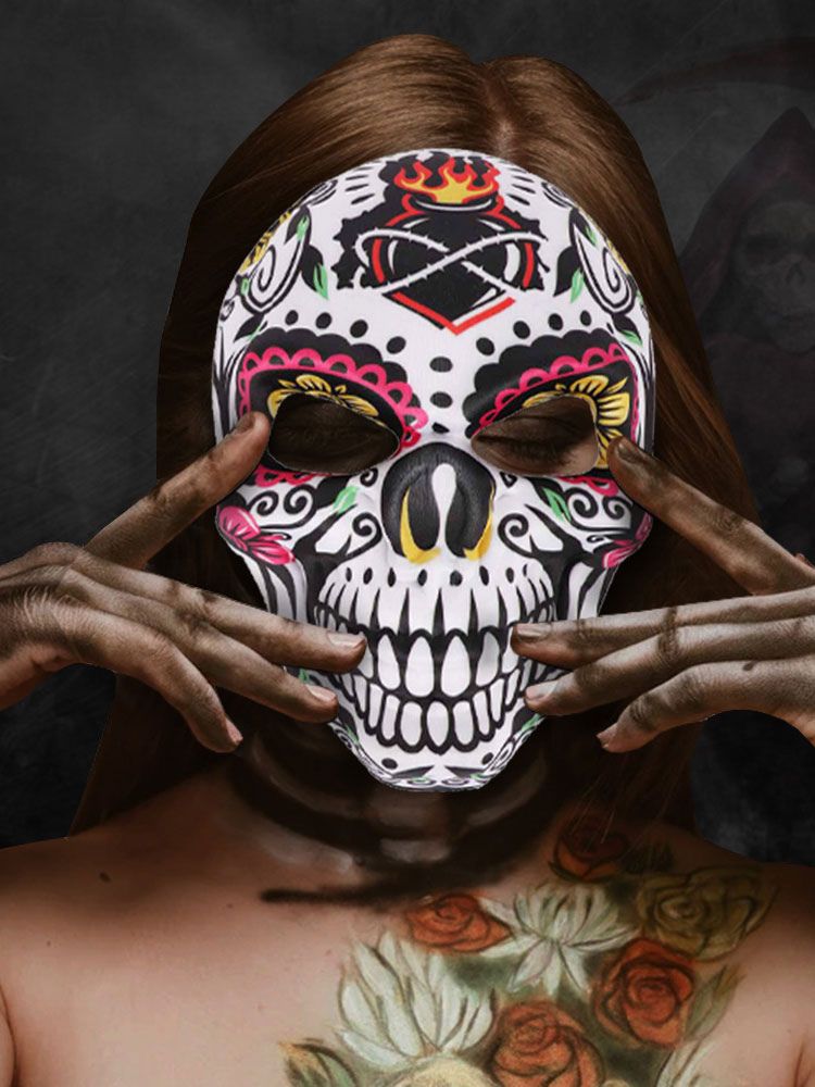 Masque De Carnaval Pour Adultes Accessoires De Costumes De Mascarade En Plastique Blanc Déguisement - milanoo.com - Modalova