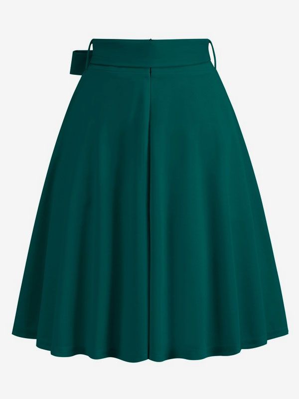 Jupe Vert Arcs Taille Courte Rehaussée Couches Vintage s Bas - milanoo.com - Modalova