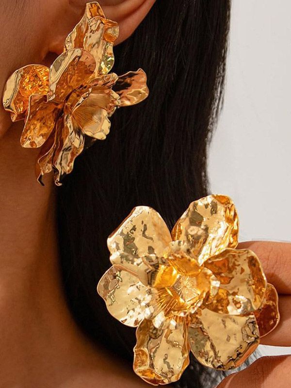 Boucles d'oreilles dorées pour adolescentes bijoux décontractés du quotidien - milanoo.com - Modalova
